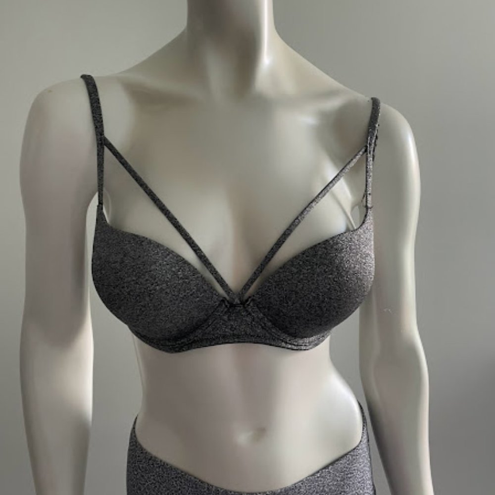 LaSenza Sparkly Silver Push Up Bra
